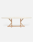 Made Goods Dane Oval Farm Dining Table in Faux Shagreen