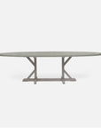 Made Goods Dane Oval Farm Dining Table in Faux Shagreen