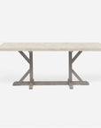 Made Goods Dane Rectangular Farm Dining Table in Stone