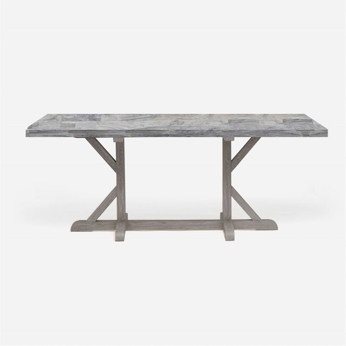 Made Goods Dane Rectangular Farm Dining Table in Stone