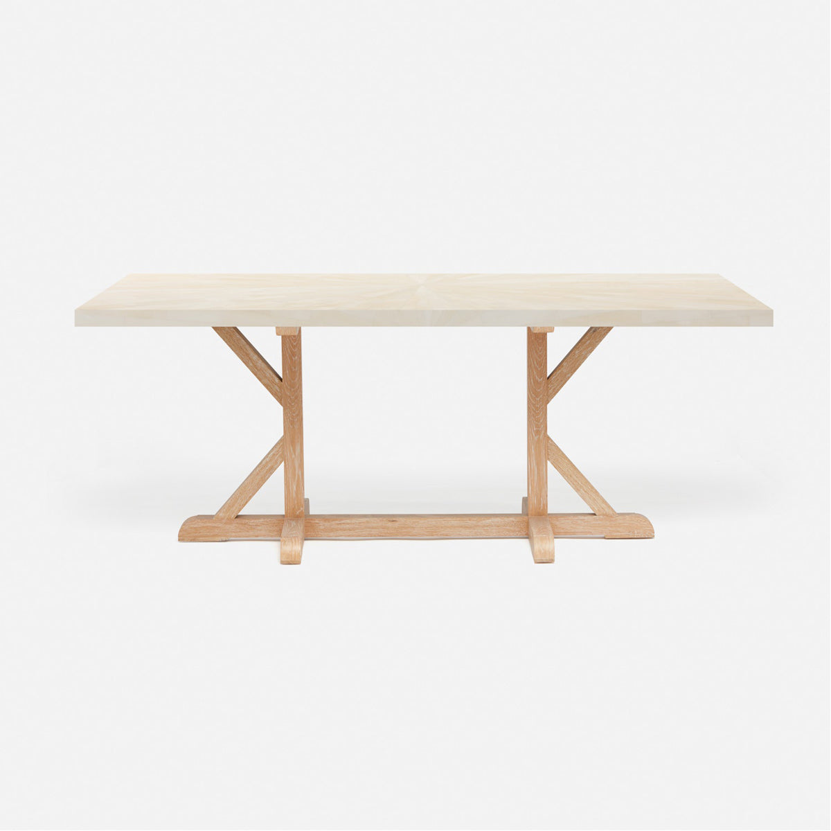 Made Goods Dane Rectangular Dining Table in Faux Horn