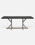 Made Goods Dane Rectangular Farm Dining Table in Zinc Metal