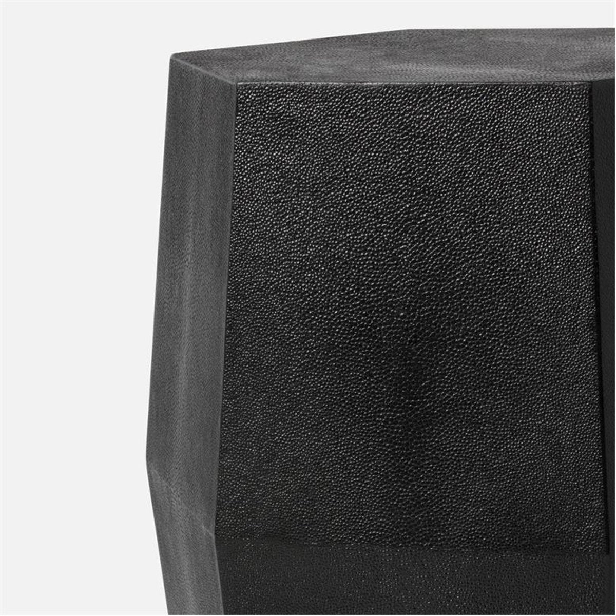 Made Goods Daryl Hexagonal Vintage Faux Shagreen Stool