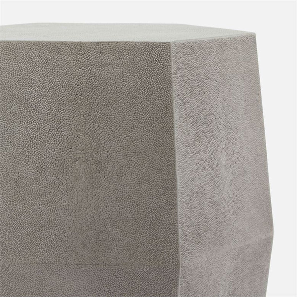 Made Goods Daryl Hexagonal Vintage Faux Shagreen Stool