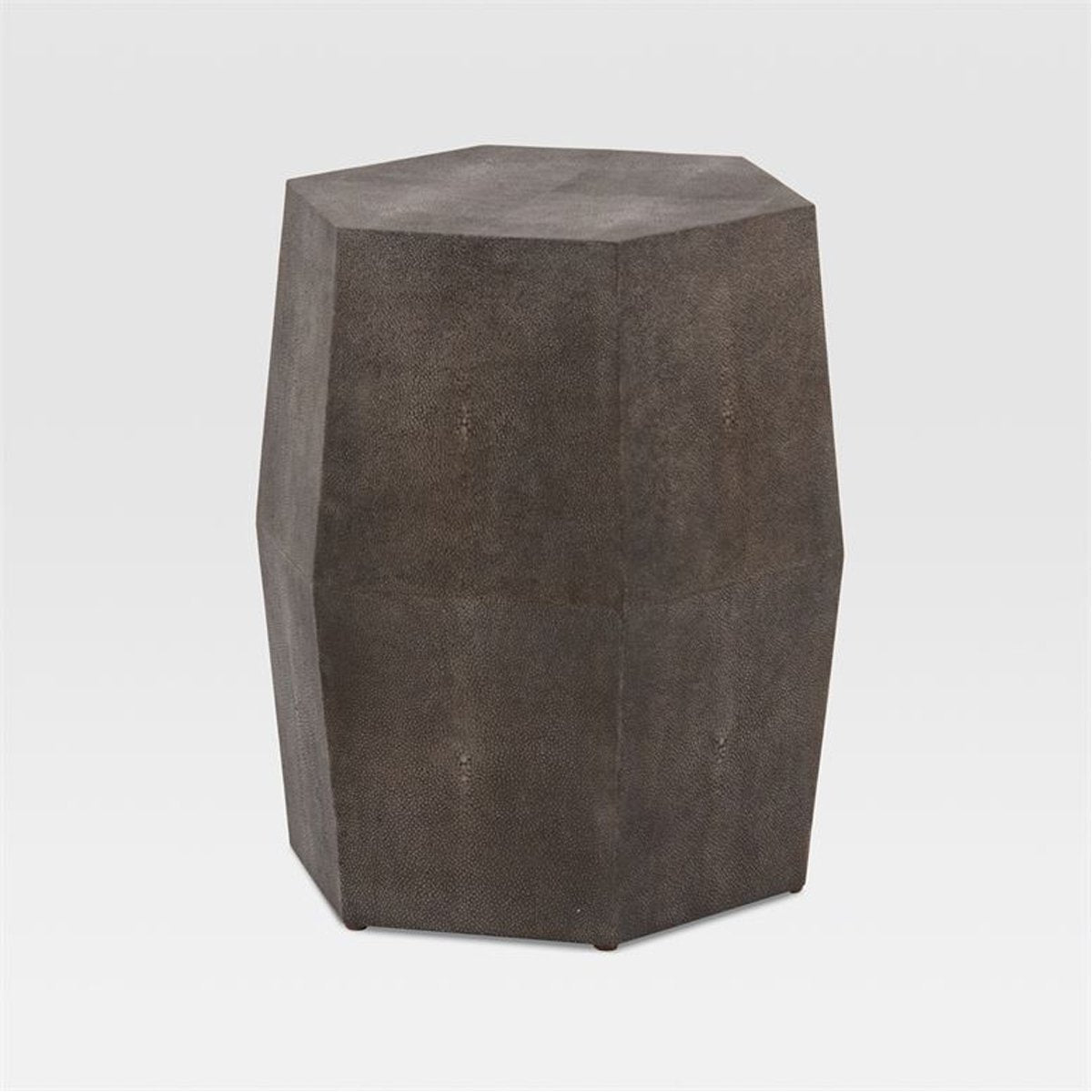 Made Goods Daryl Hexagonal Vintage Faux Shagreen Stool