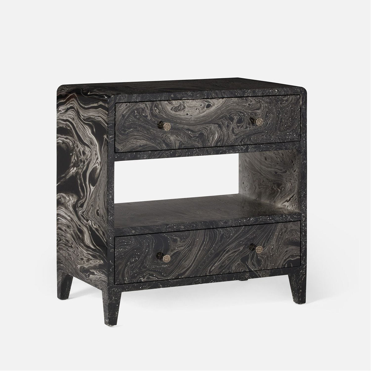 Made Goods Deandre High-Gloss Swirl Double Nightstand