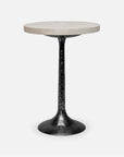 Made Goods Delancy Bistro Side Table in Faux Shagreen