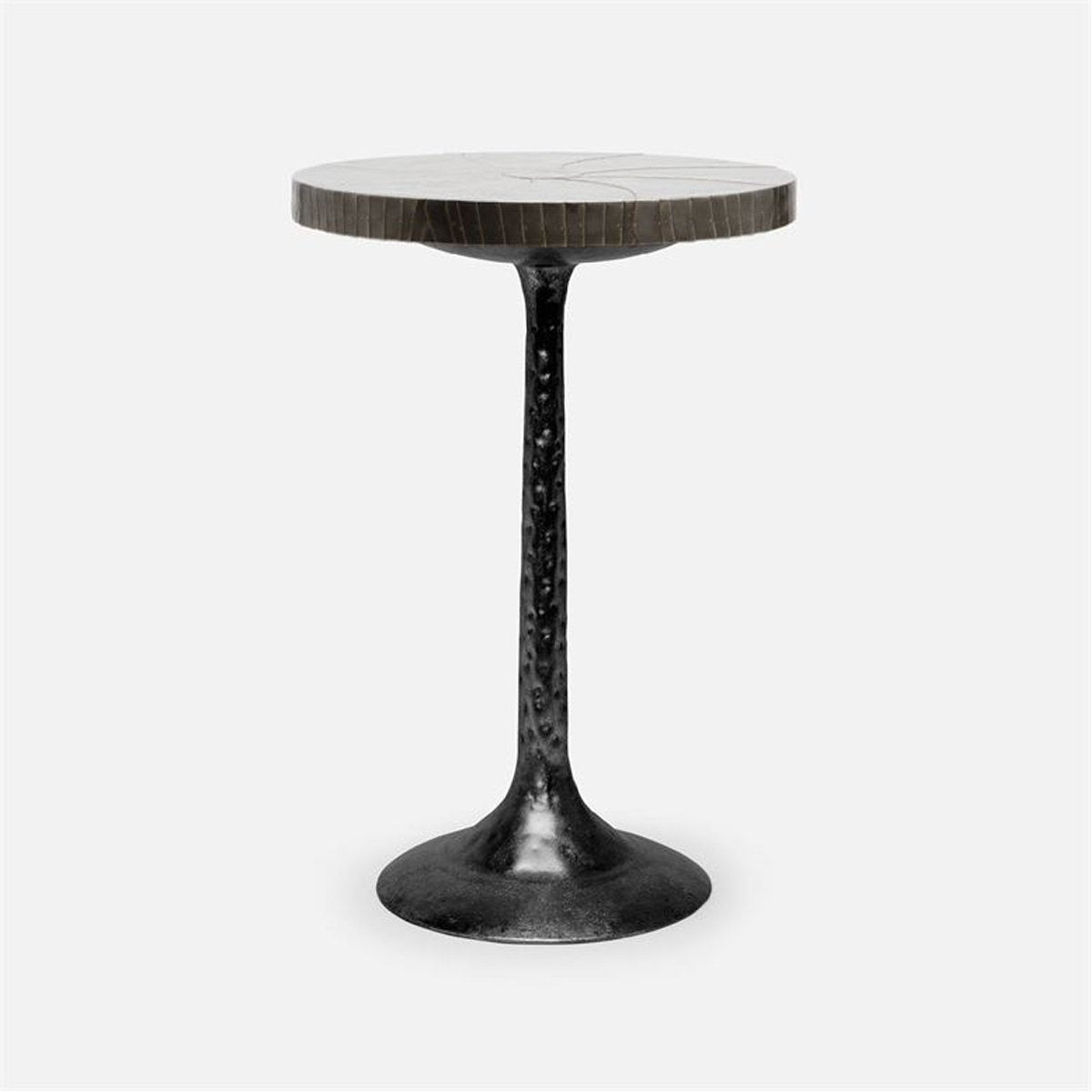 Made Goods Delancy Bistro Side Table in Zinc Metal