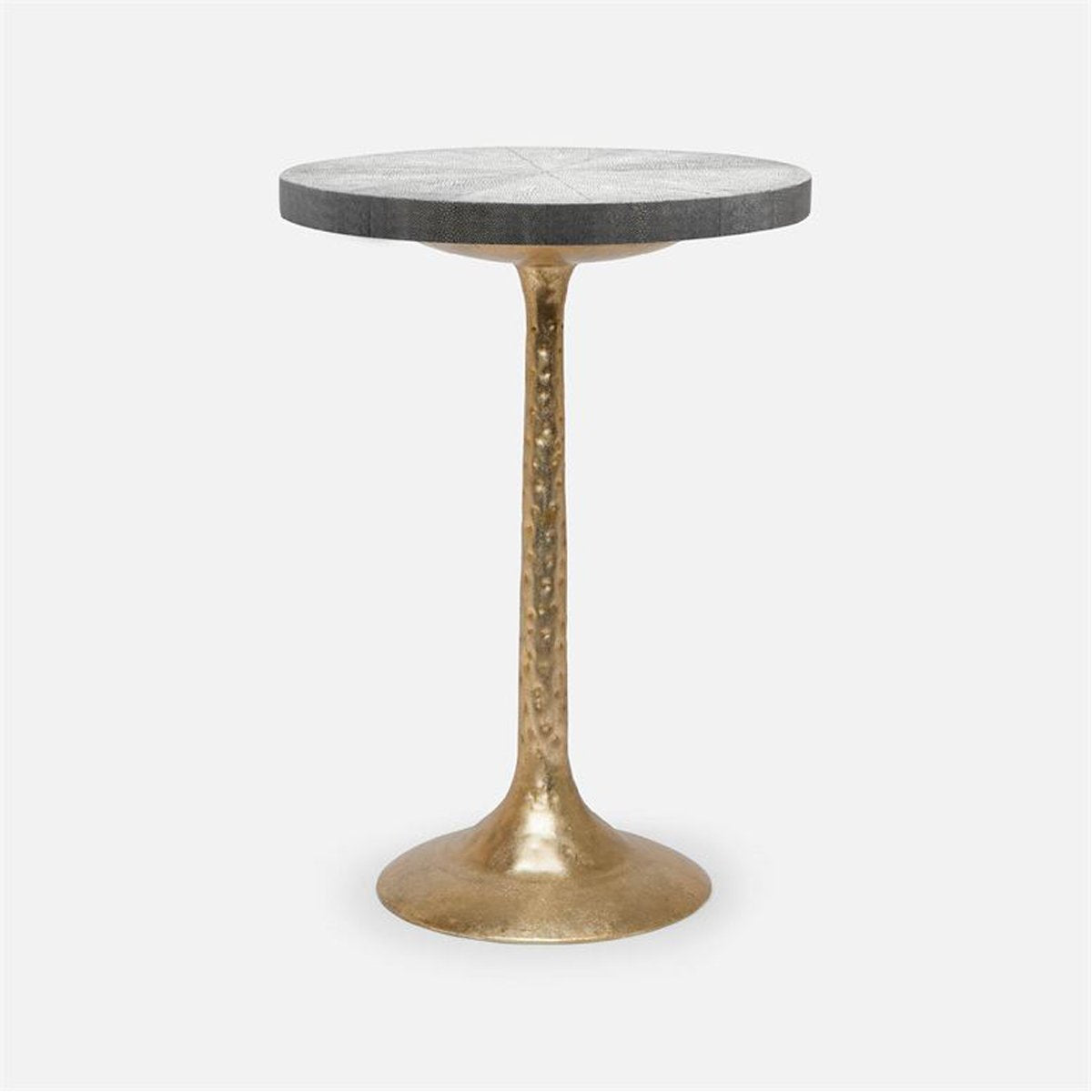 Made Goods Delancy Bistro Side Table in Faux Shagreen