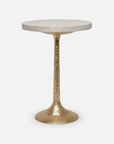 Made Goods Delancy Bistro Side Table in Faux Shagreen