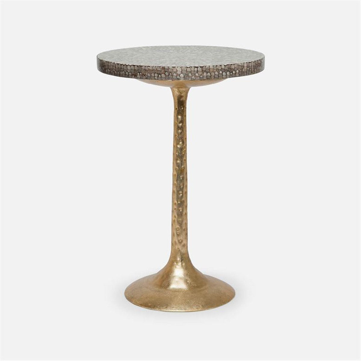 Made Goods Delancy Bistro Side Table in Shell