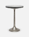 Made Goods Delancy Bistro Side Table in Faux Shagreen