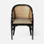 Made Goods Elena Cane-Back Barrel Dining Chair in Black