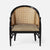 Made Goods Elena Cane-Back Barrel Lounge Chair in Black