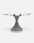 Made Goods Elis Dining Table in Black/White Geometric Marble