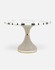 Made Goods Elis Dining Table in Black/White Striped Marble