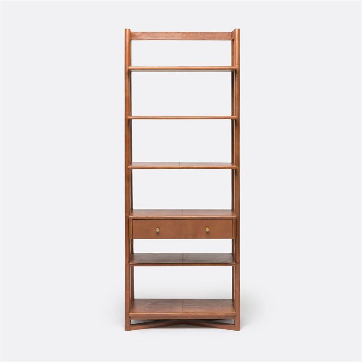 Made Goods Farlan Full-Grain Leather Bookshelf