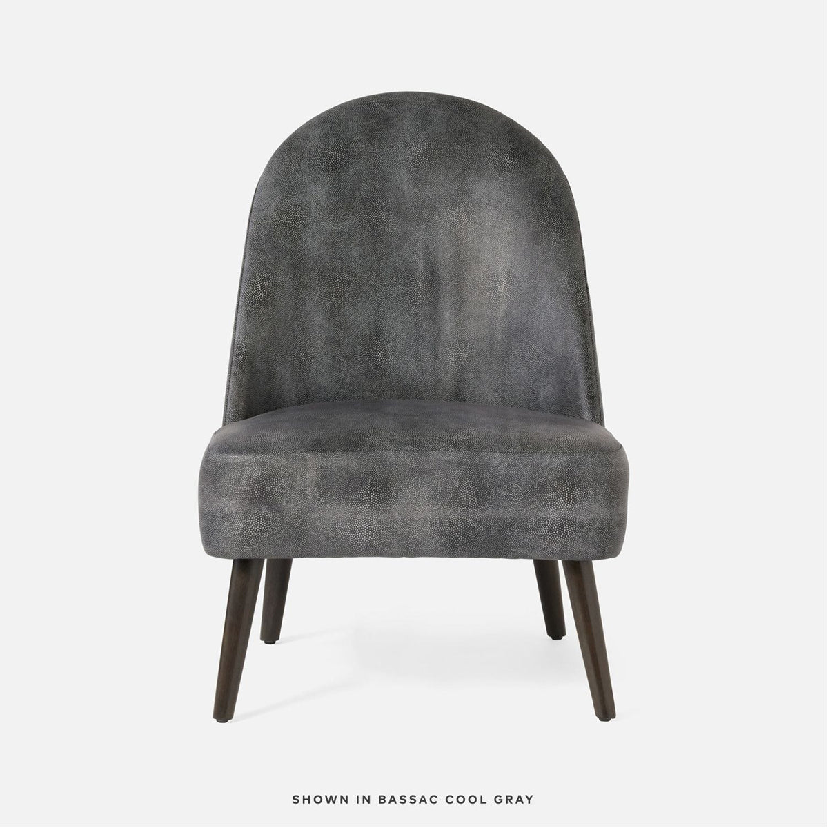 Made Goods Felder Oval High-Back Lounge Chair in Dark Gray Wood