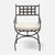 Made Goods Felix Metal Outdoor Dining Armchair in Havel Velvet