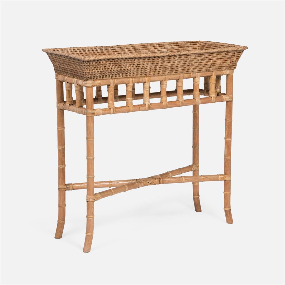 Made Goods Florette Rattan Console