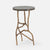 Made Goods Genevier Brass Tripod Base Side Table in Smoky Gold Pyrite