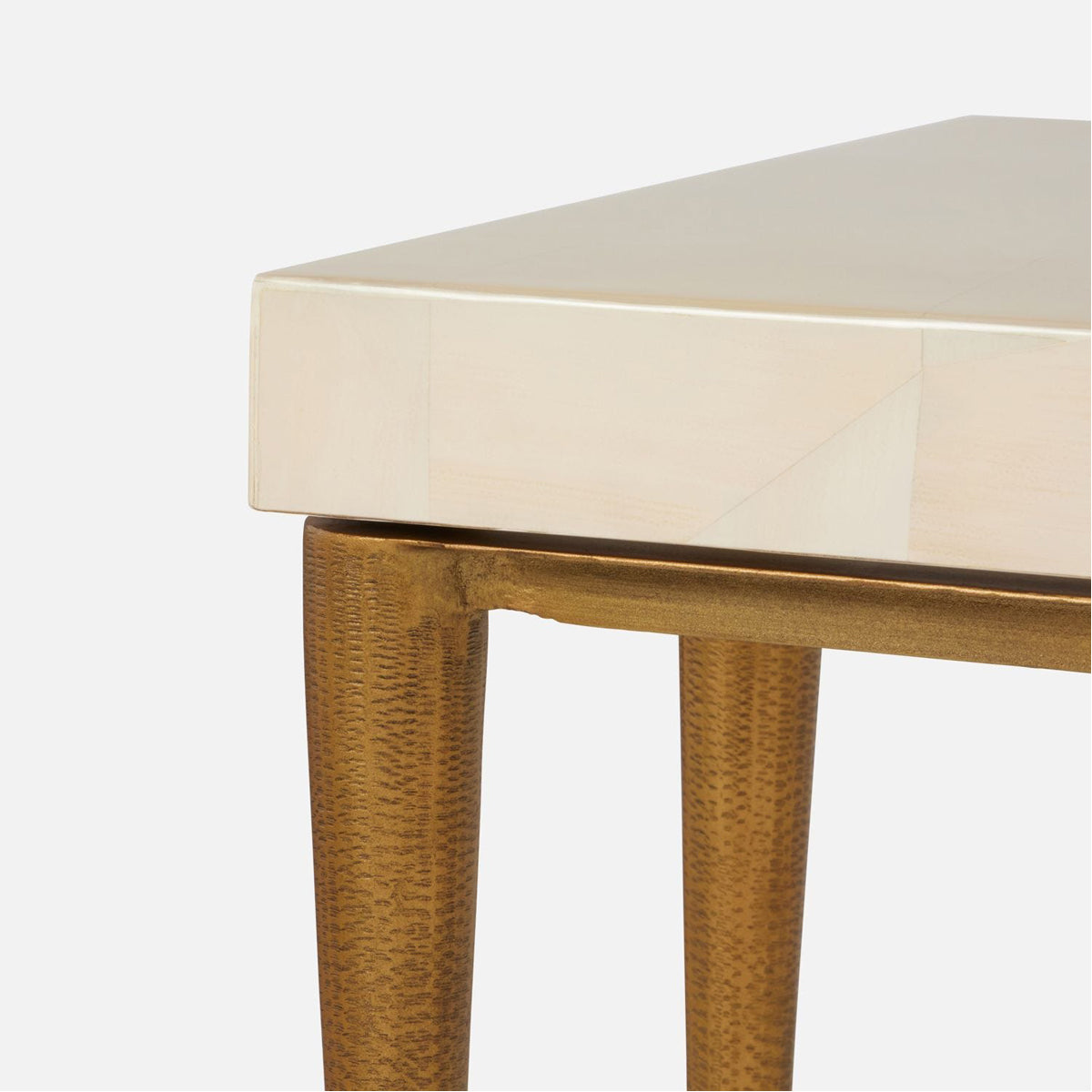 Made Goods Giordano Narrow Console Table in Faux Horn