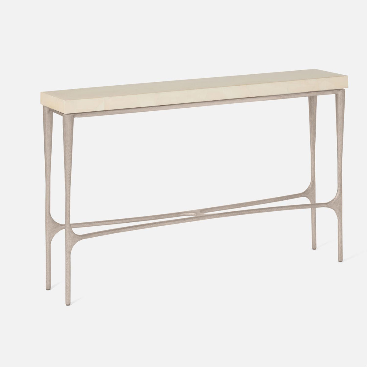 Made Goods Giordano Narrow Console Table in Faux Horn