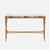 Made Goods Giordano Sculptural Console Table in Faux Linen