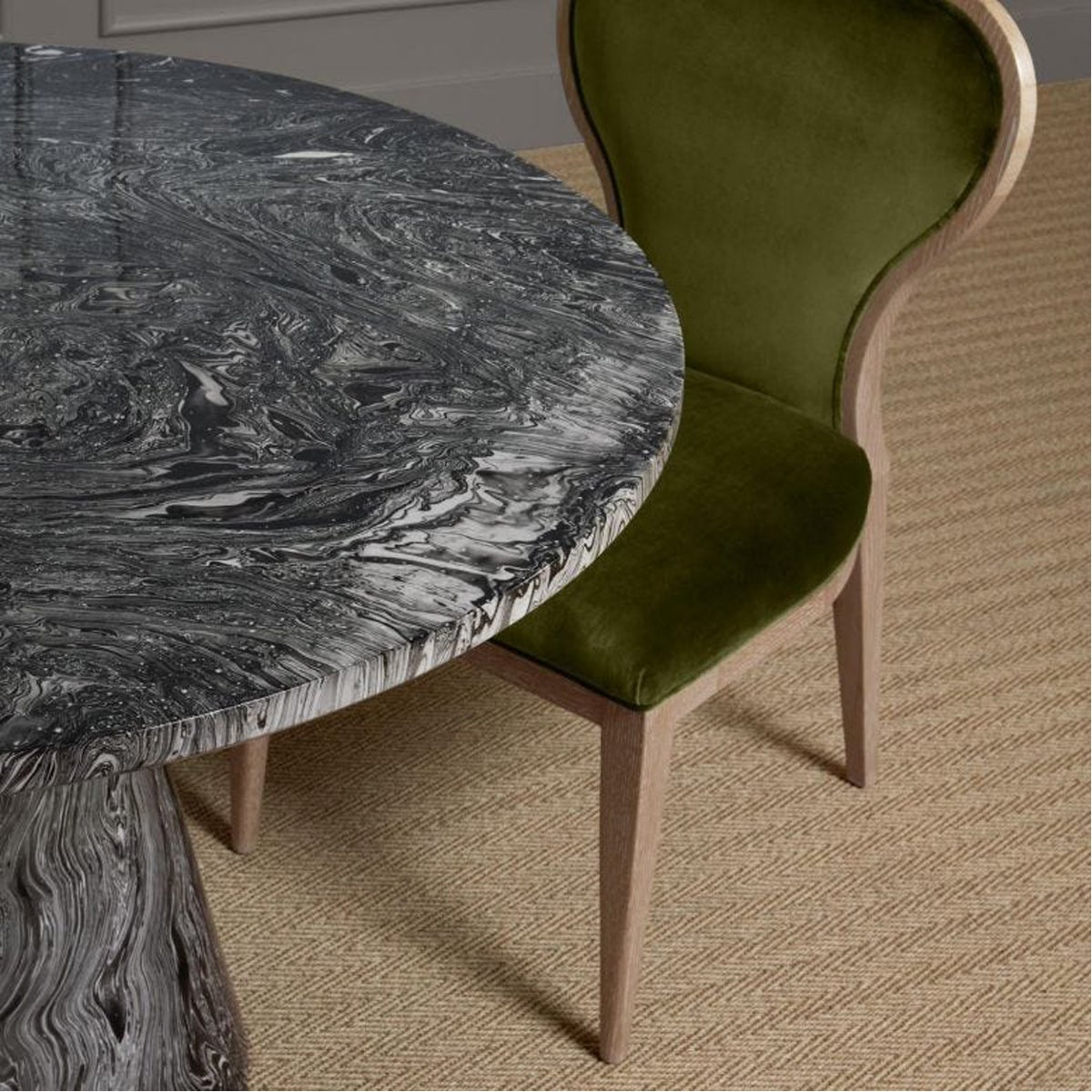 Made Goods Giovanni Lacquered Resin Dining Table