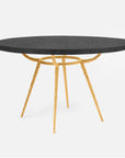 Made Goods Grace Pitted Iron Dining Table in Faux Shagreen