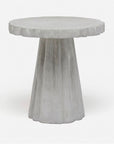 Made Goods Grady Scalloped Concrete Outdoor Side Table