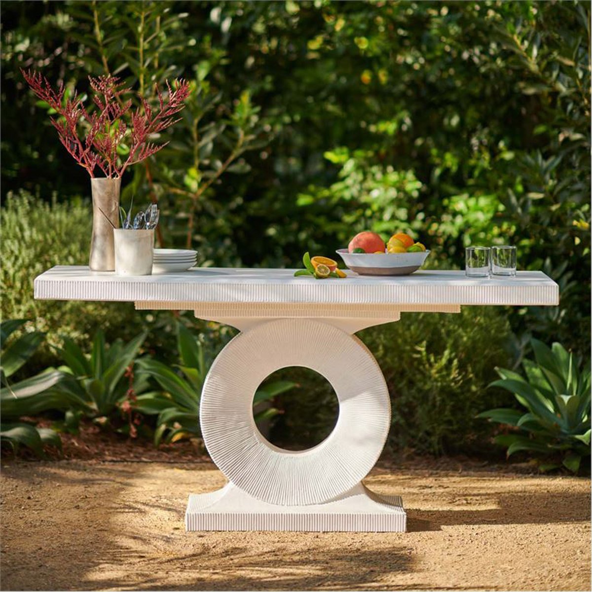 Made Goods Grier Concrete Outdoor Console Table