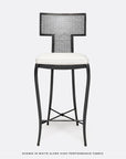 Made Goods Hadley Metal Outdoor Bar Stool in Alsek Fabric