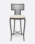 Made Goods Hadley Metal Outdoor Bar Stool in Danube Fabric