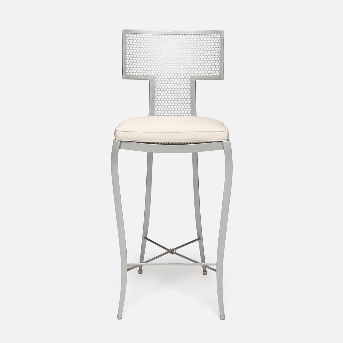 Made Goods Hadley Metal Outdoor Bar Stool in Clyde Fabric