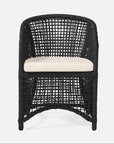 Made Goods Helena Open-Weave Barrel Outdoor Dining Chair in Danube