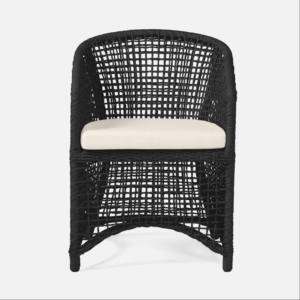 Made Goods Helena Open-Weave Barrel Outdoor Dining Chair in Volta