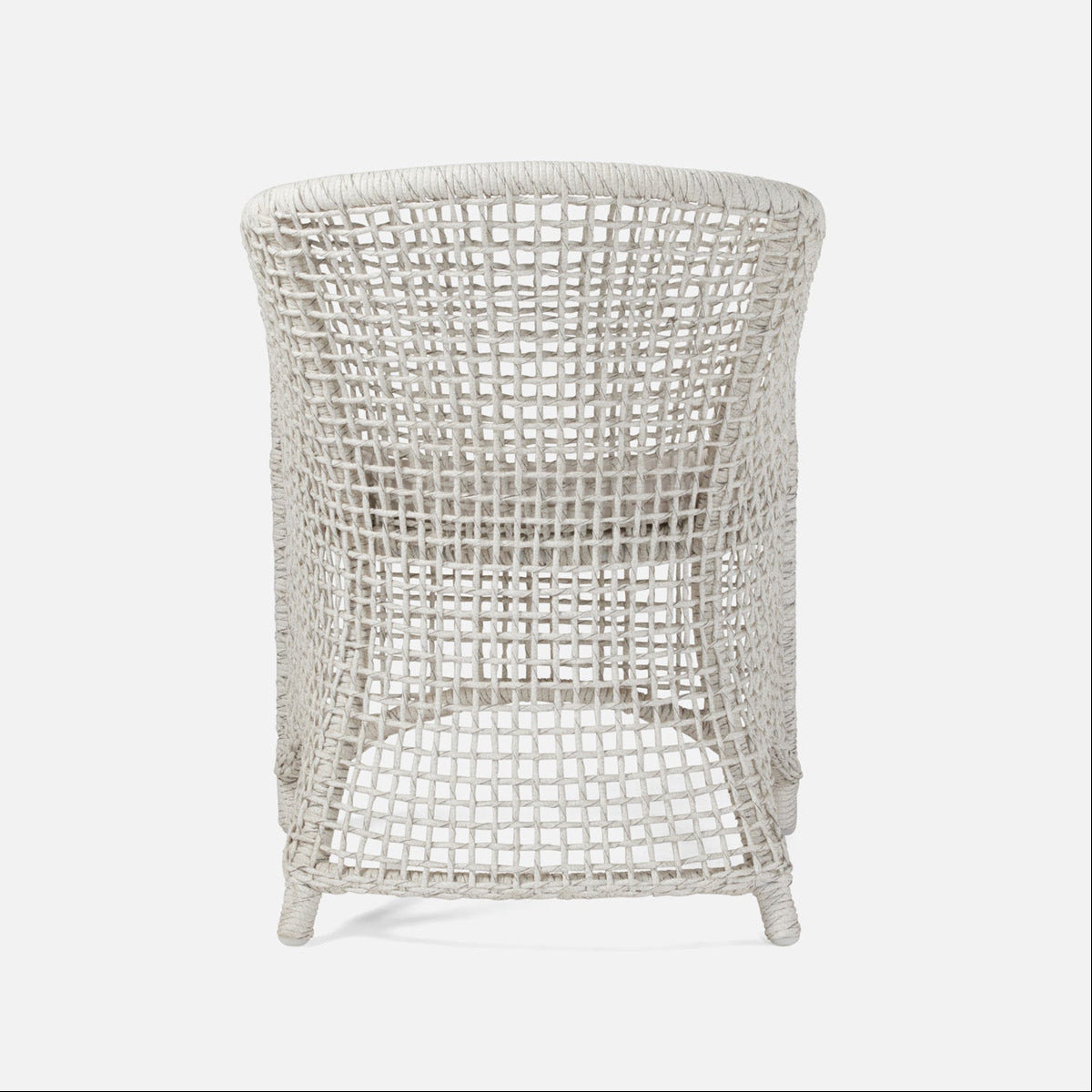 Made Goods Helena Open-Weave Barrel Outdoor Dining Chair in Danube