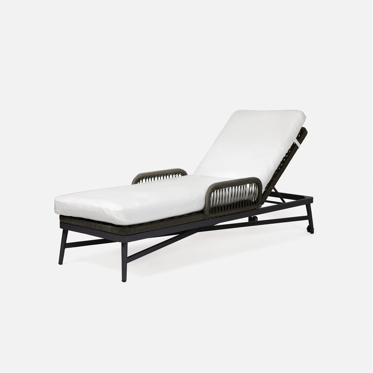 Made Goods Hendrick Aluminum Outdoor Chaise Lounge in Clyde Fabric