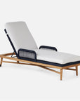 Made Goods Hendrick Teak Outdoor Chaise Lounge in Liard Velvet