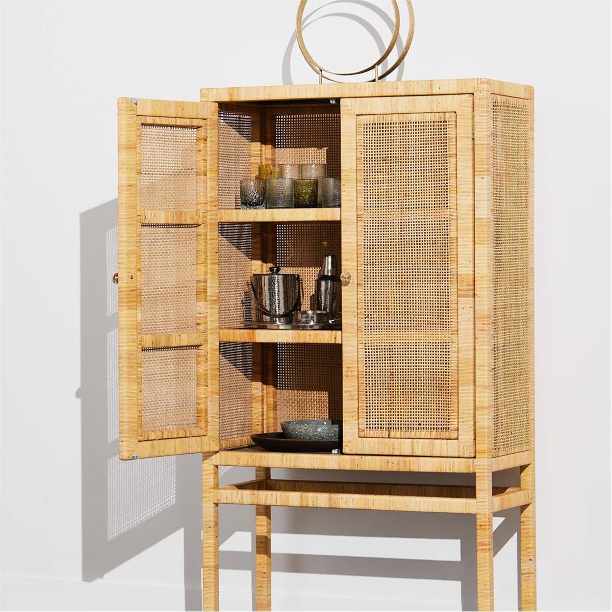 Made Goods Isla Rattan Standing Cabinet