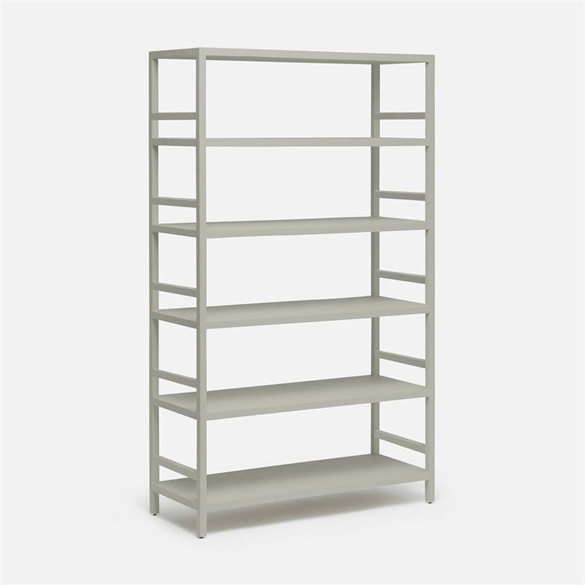 Made Goods Jake 6-Shelf Faux Belgian Linen Bookcase