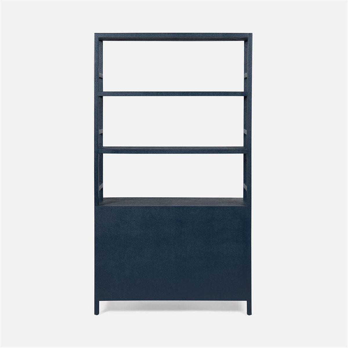 Made Goods Jake Faux Belgian Linen Bookcase with Hutch