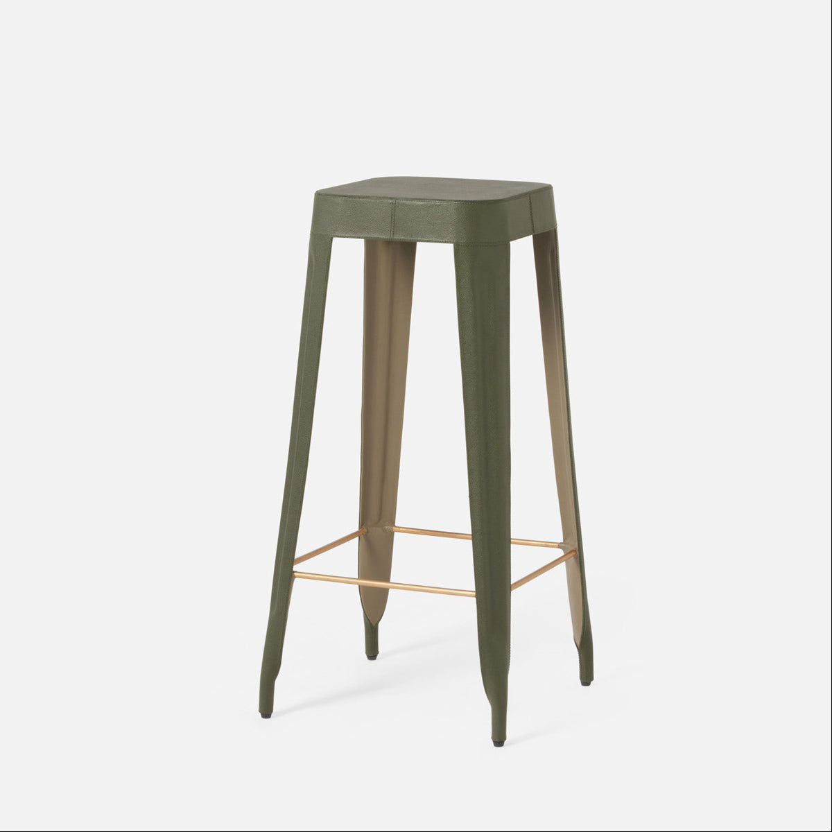 Made Goods Jamy Leather Bar Stool