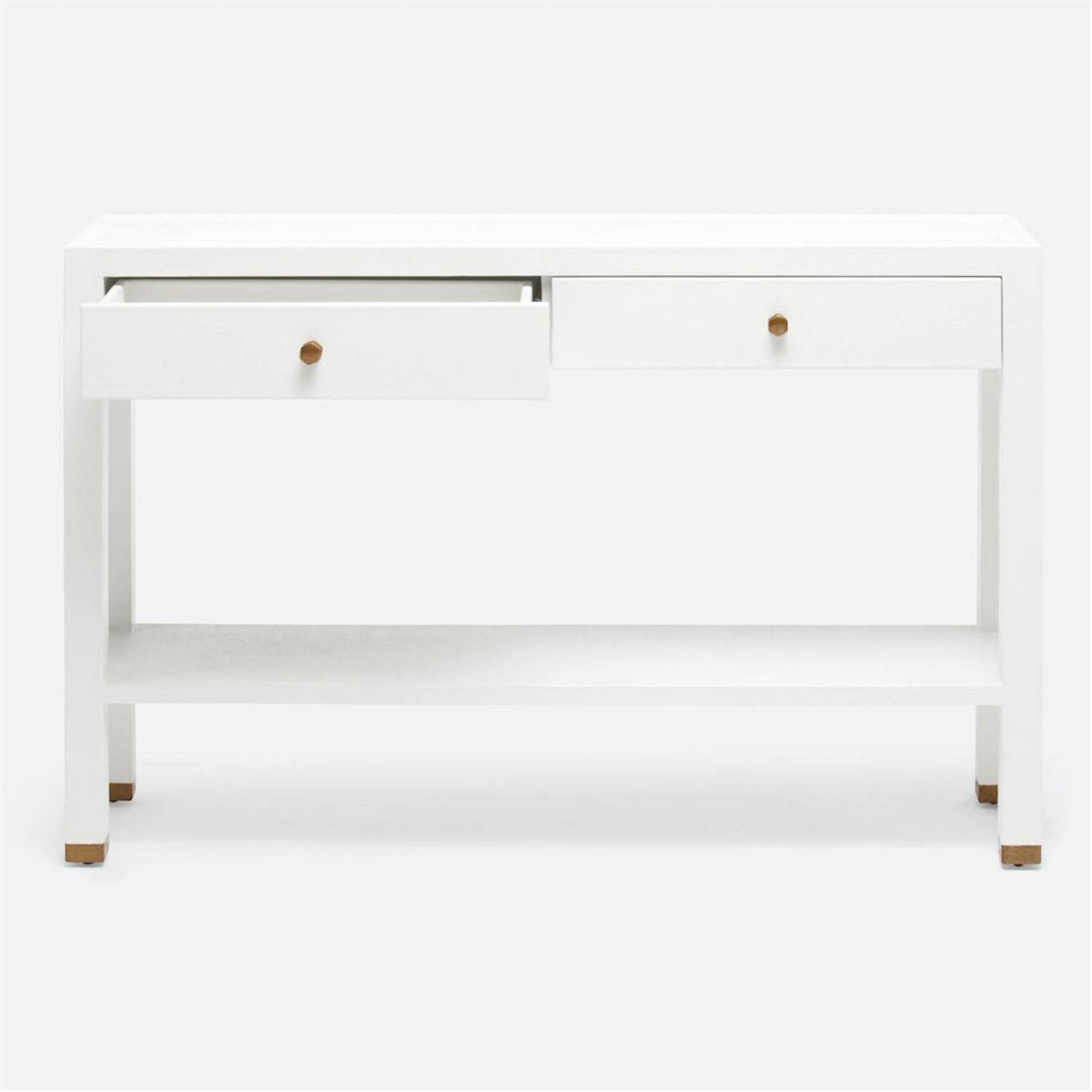 Made Goods Jarin Faux Belgian Linen Console Table