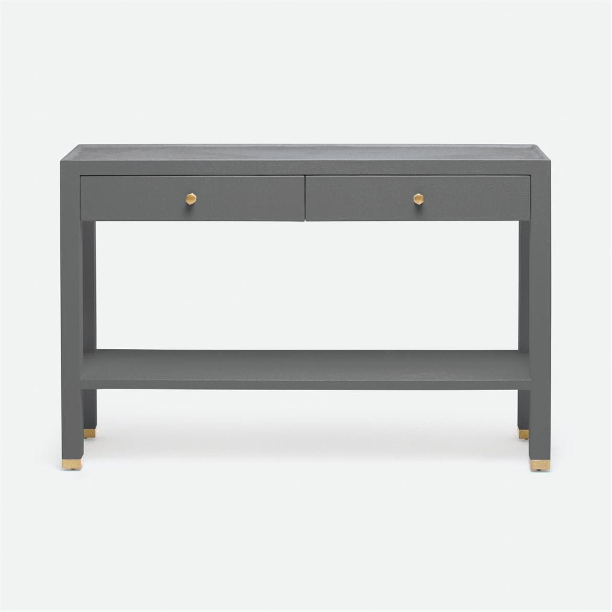 Made Goods Jarin Faux Belgian Linen Console Table