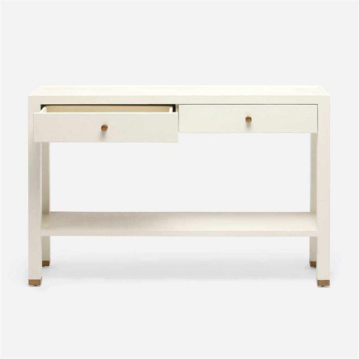 Made Goods Jarin Faux Belgian Linen Console Table