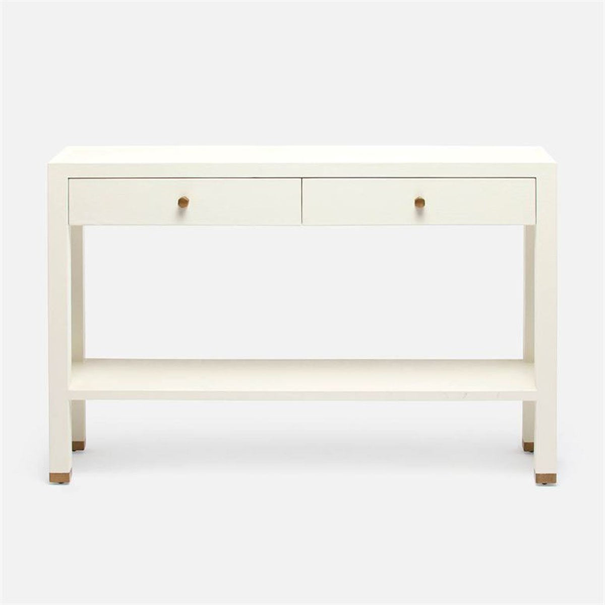 Made Goods Jarin Faux Belgian Linen Console Table