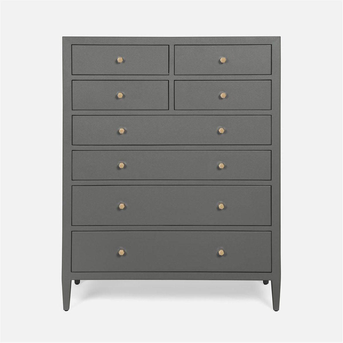 Made Goods Jarin Faux Belgian Linen Tallboy Dresser