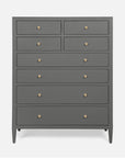 Made Goods Jarin Faux Belgian Linen Tallboy Dresser